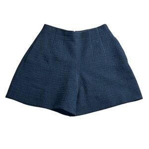 Carven Black Textured High Waist‎ Shorts